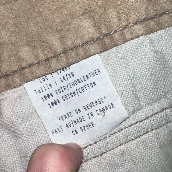 Skotts Tan Suede Leather Pants Size 14/26 - Picture 8 of 13